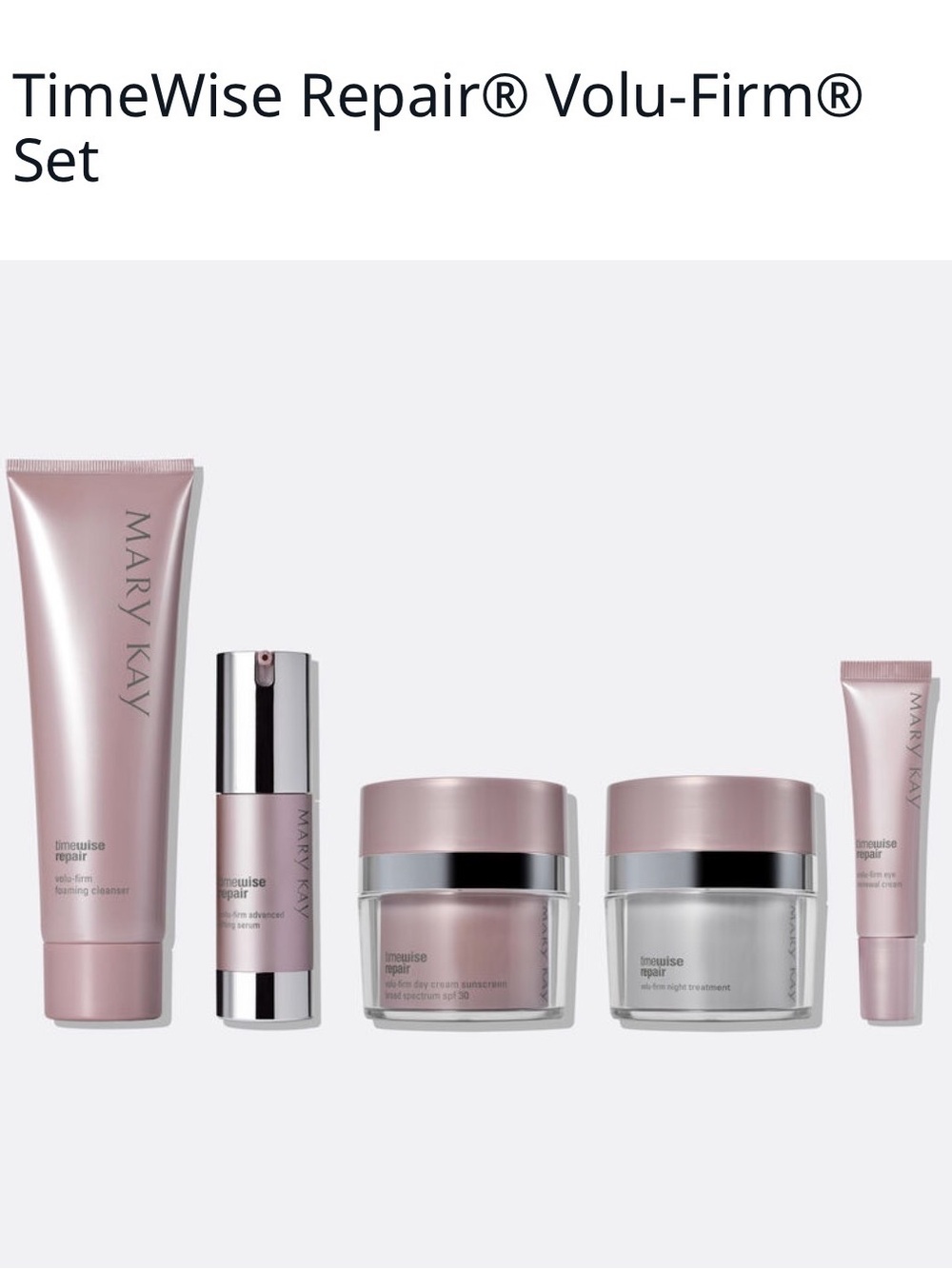 NWT TimeWise Repair® Volu-Firm® Mary Kay Set Full Size
5 Piece